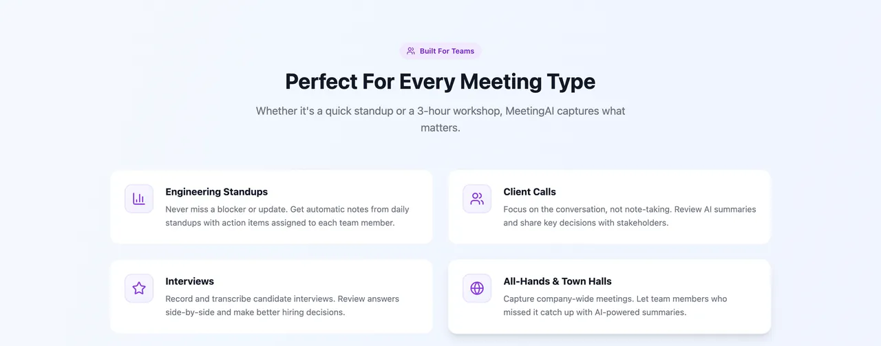 MeetingAI - Use Cases