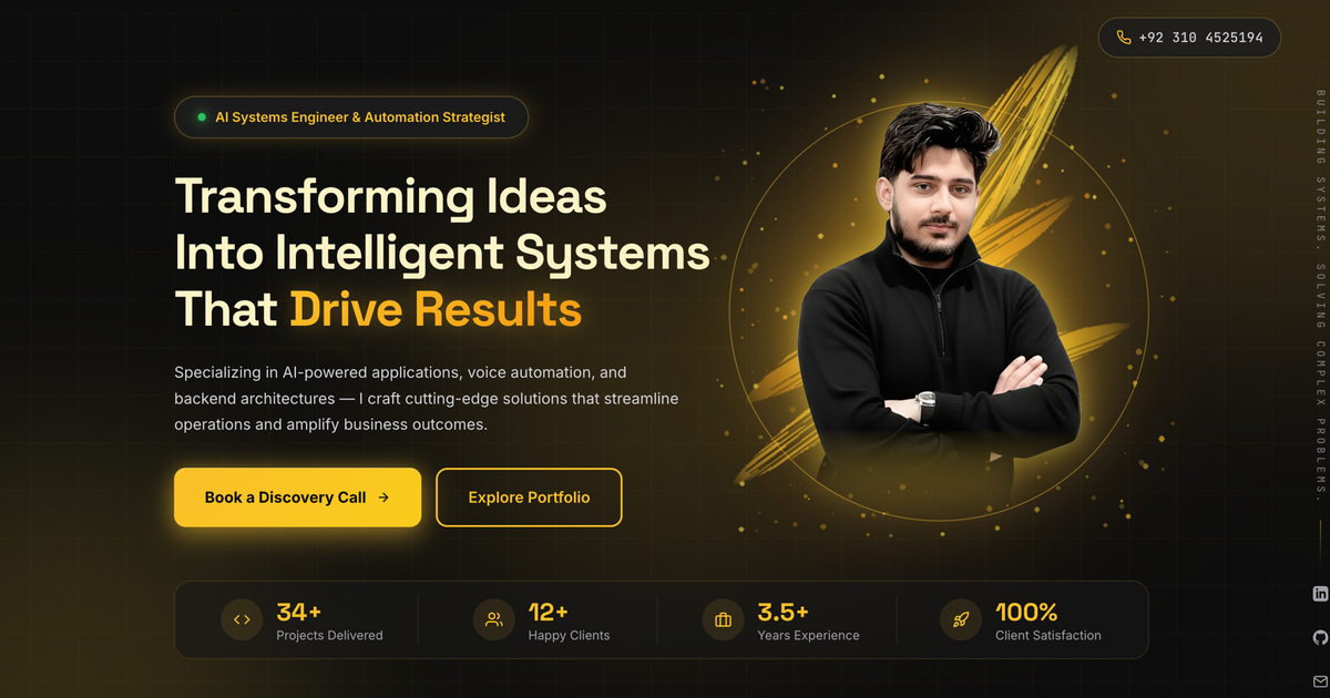 Saad Saleem | AI Systems Engineer & Automation Strategist